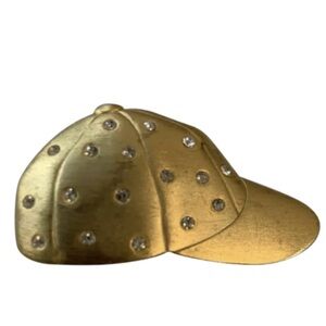 Vintage baseball cap brooch.
